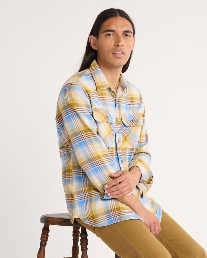 MEN'S PLAID BURNSIDE DOUBLEBRUSHED FLANNEL SHIRT